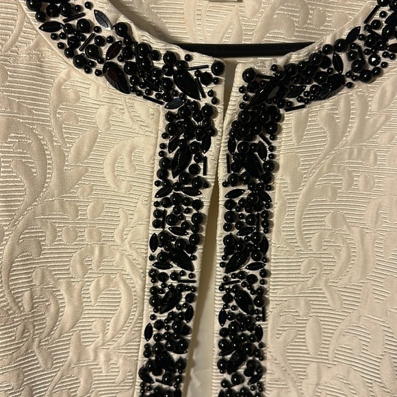 Talbots petites silk cotton blend beaded cropped size 4 women’s formal jacket - Picture 3 of 7